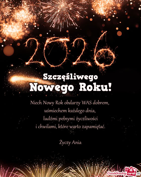 Niech Nowy Rok obdarzy WAS dobrem