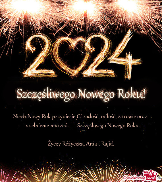 Niech Nowy Rok przyniesie Ci radość, miłość, zdrowie oraz