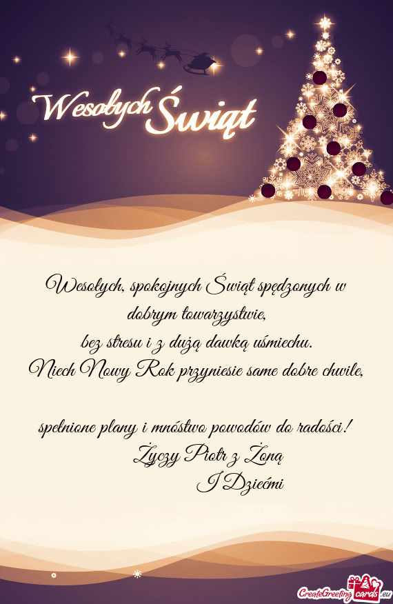 Niech Nowy Rok przyniesie same dobre chwile