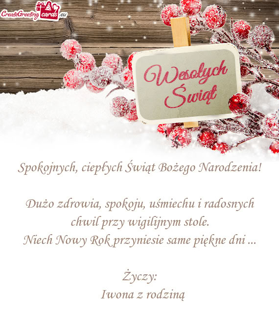 Niech Nowy Rok przyniesie same piękne dni