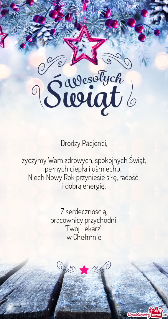 Niech Nowy Rok przyniesie siłę, radość