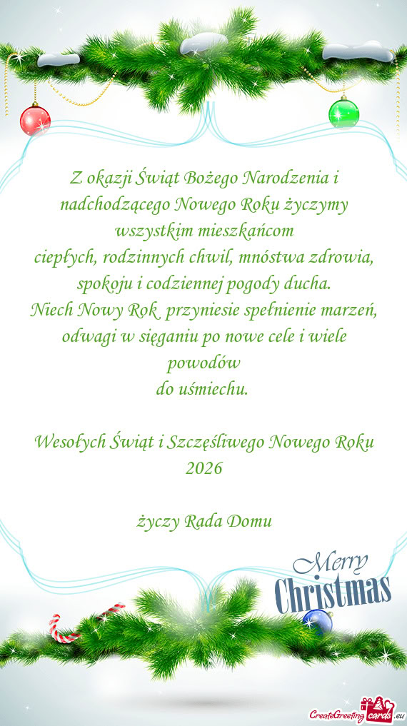 Niech Nowy Rok przyniesie spełnienie marzeń, odwagi w sięganiu po nowe cele i wiele powodów