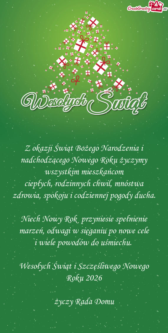 Niech Nowy Rok przyniesie spełnienie marzeń, odwagi w sięganiu po nowe cele