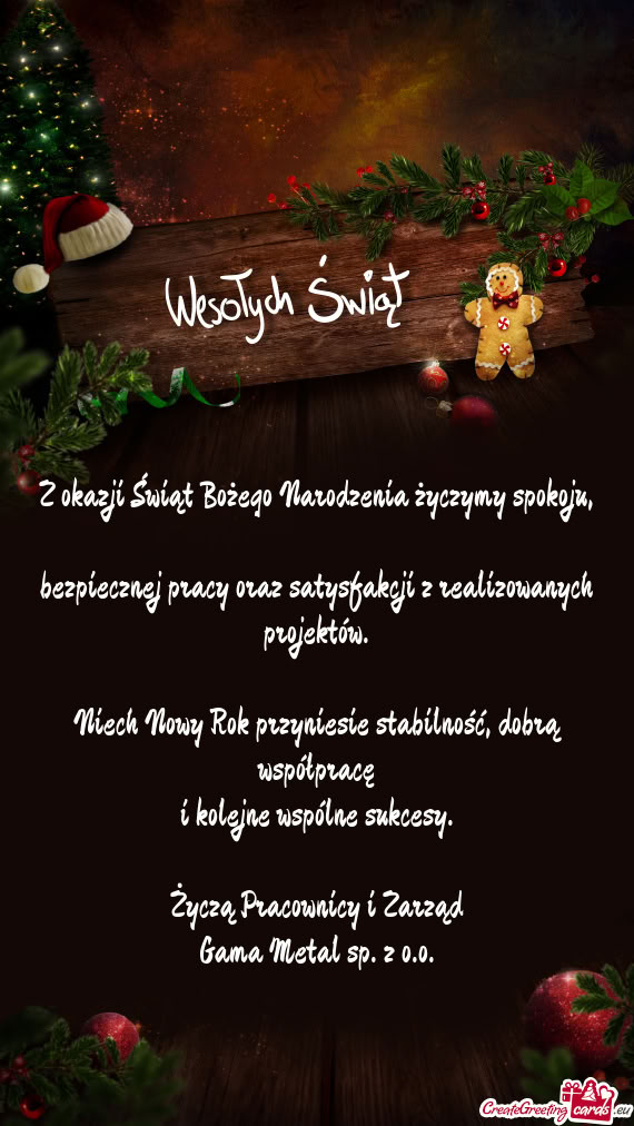 Niech Nowy Rok przyniesie stabilność, dobrą współpracę