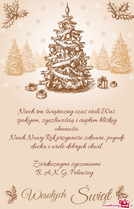 Niech Nowy Rok przyniesie zdrowie, pogodę ducha i wiele dobrych chwil