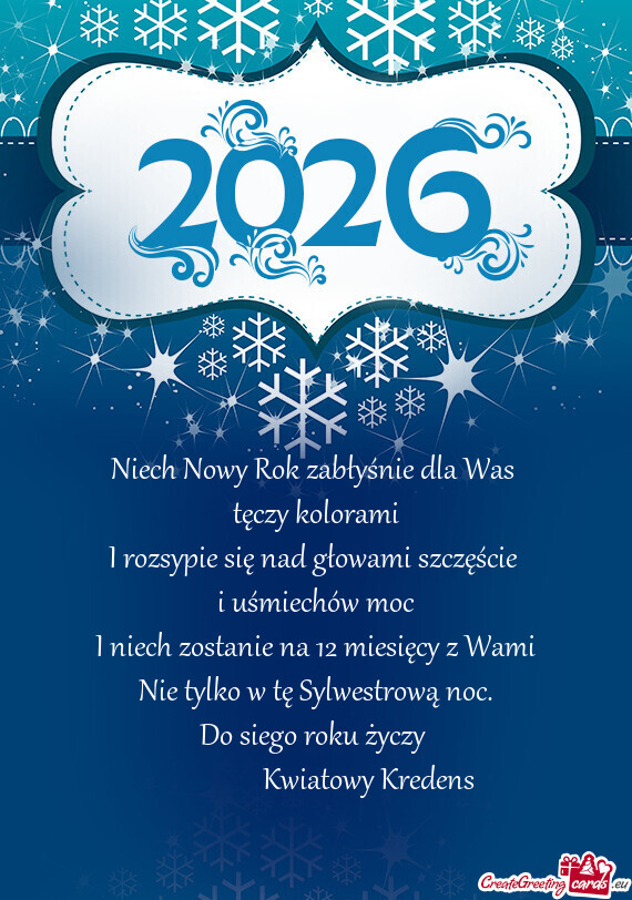 Niech Nowy Rok zabłyśnie dla Was