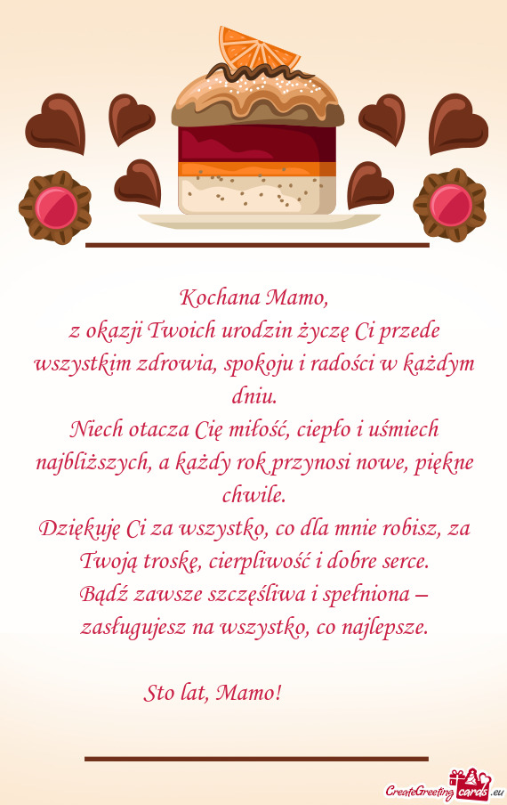 Niech otacza Cię miłość, ciepło i uśmiech najbliższych, a każdy rok przynosi nowe, piękne c