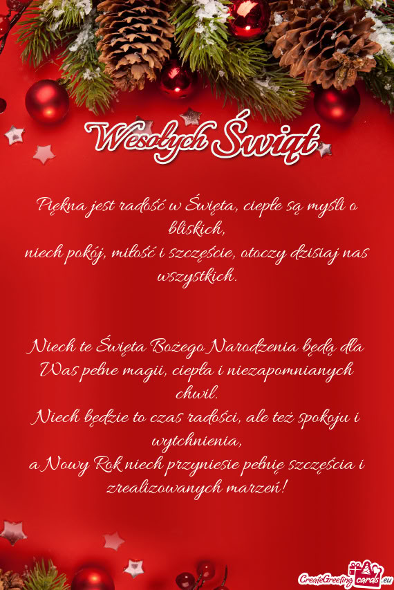 Niech pokój, miłość i szczęście, otoczy dzisiaj nas wszystkich