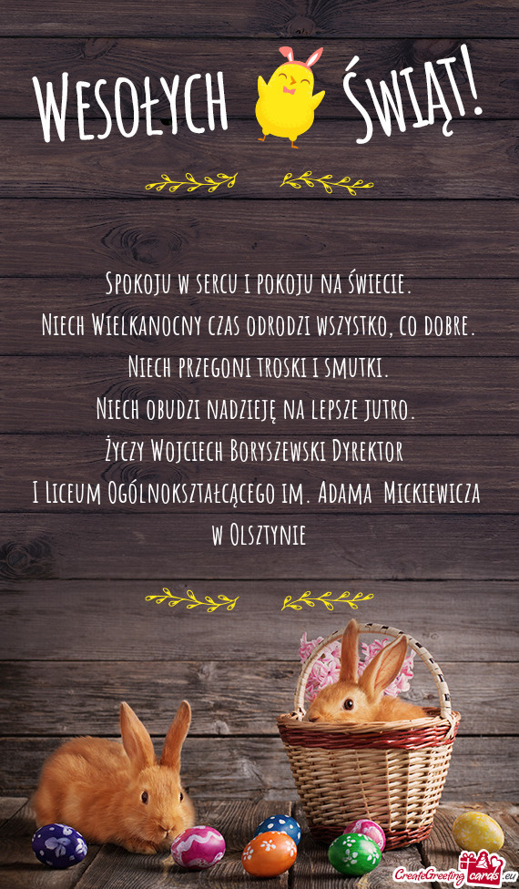 Niech przegoni troski i smutki