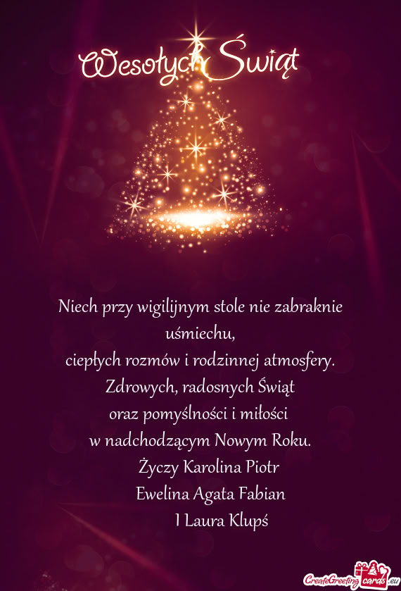 Niech przy wigilijnym stole nie zabraknie uśmiechu