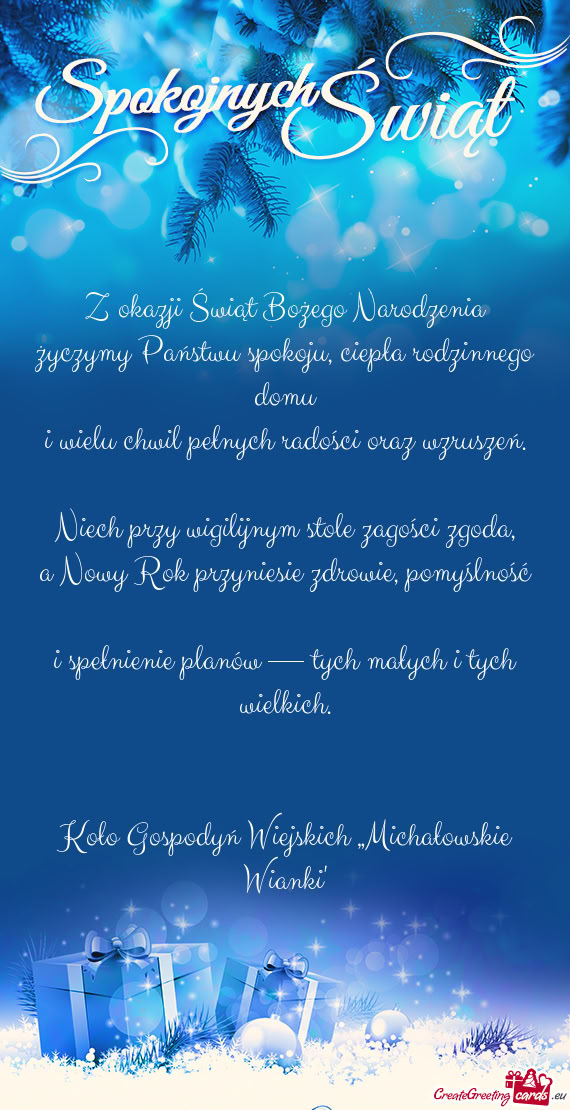 Niech przy wigilijnym stole zagości zgoda