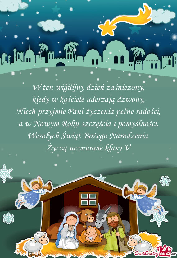 Niech przyjmie Pani życzenia pełne radości