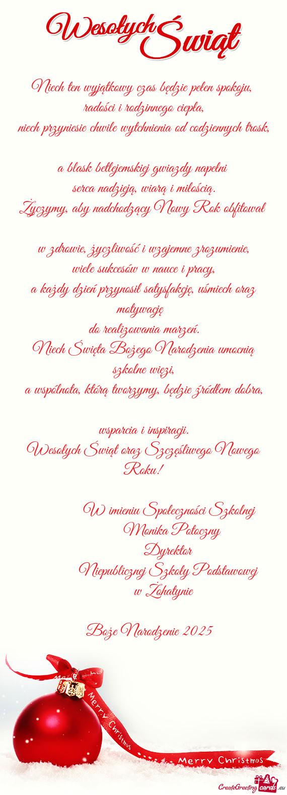 Niech przyniesie chwile wytchnienia od codziennych trosk