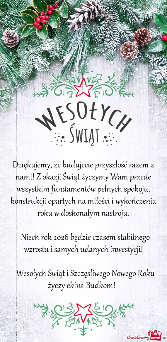 ​Niech rok 2026 będzie czasem stabilnego wzrostu i samych udanych inwestycji