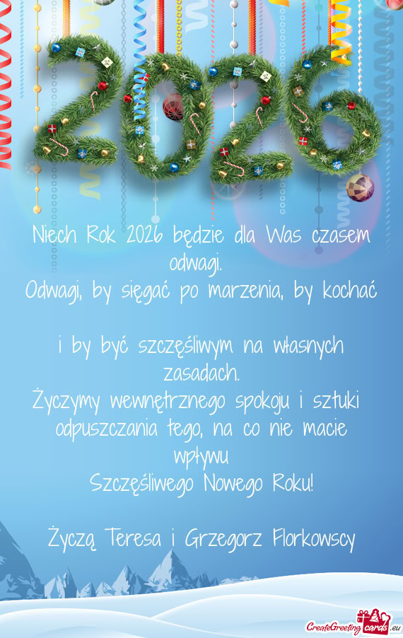 Niech Rok 2026 będzie dla Was czasem odwagi