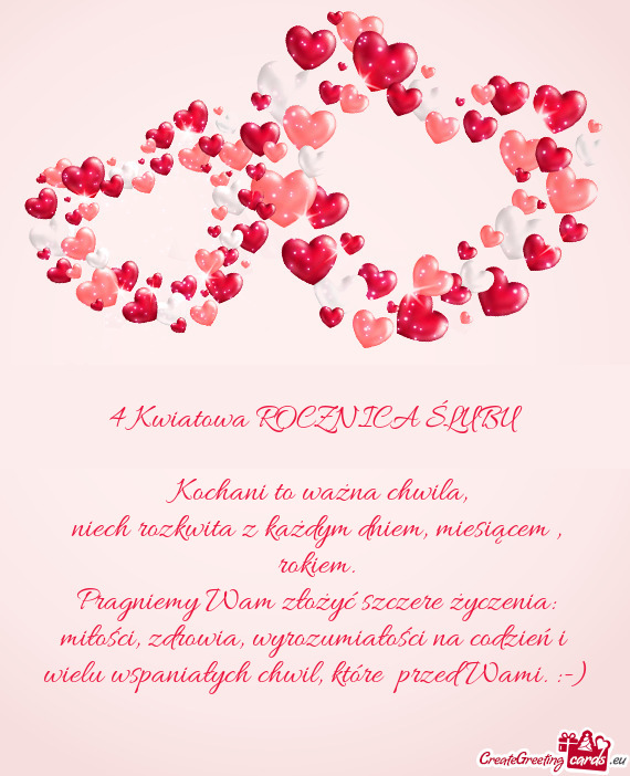 Niech rozkwita z każdym dniem, miesiącem , rokiem