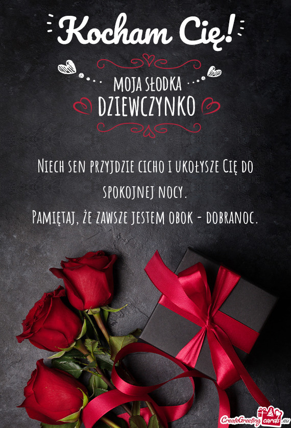 Niech sen przyjdzie cicho i ukołysze Cię do spokojnej nocy