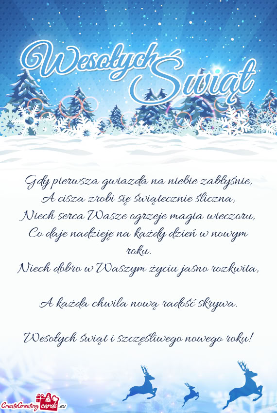 Niech serca Wasze ogrzeje magia wieczoru