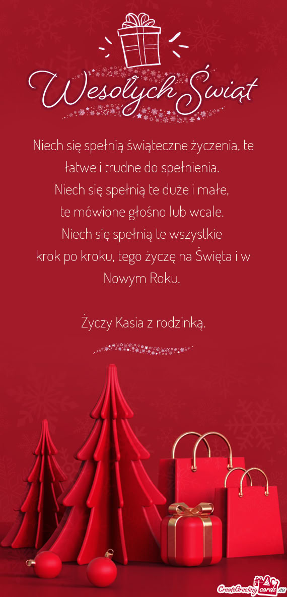 Niech się spełnią świąteczne życzenia, te łatwe i trudne do