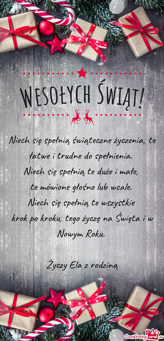 Niech się spełnią świąteczne życzenia, te łatwe i trudne do
