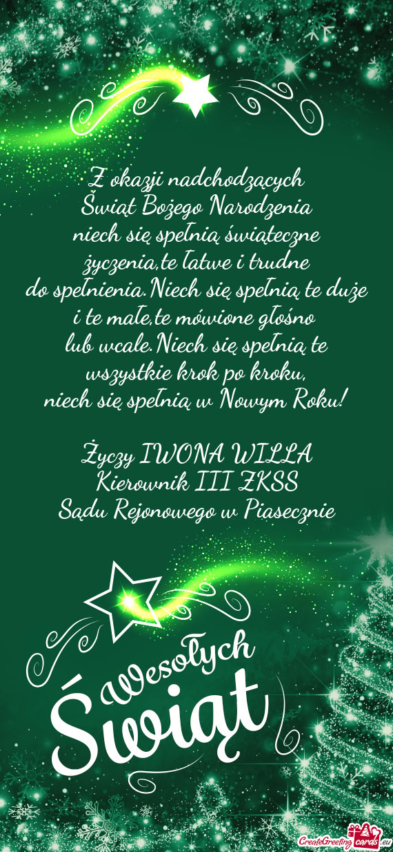 Niech się spełnią świąteczne życzenia,te łatwe i trudne