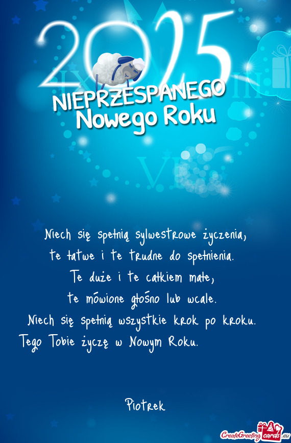 Niech się spełnią sylwestrowe życzenia,  te łatwe i te trudne do