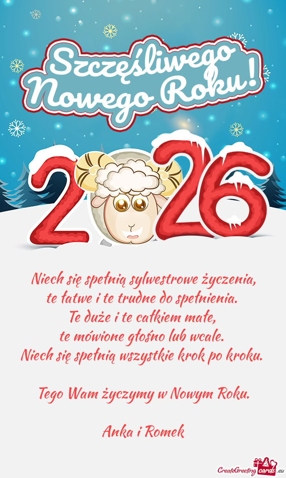 Niech się spełnią sylwestrowe życzenia,  te łatwe i te trudne do