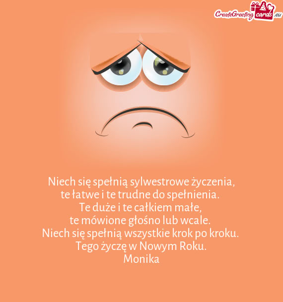 Niech się spełnią sylwestrowe życzenia,  te łatwe i te trudne do