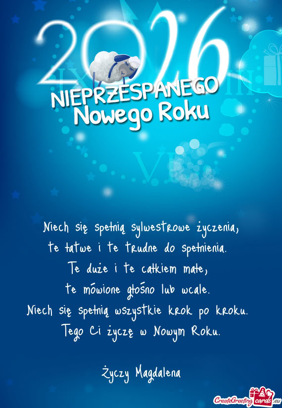 Niech się spełnią sylwestrowe życzenia,  te łatwe i te trudne do