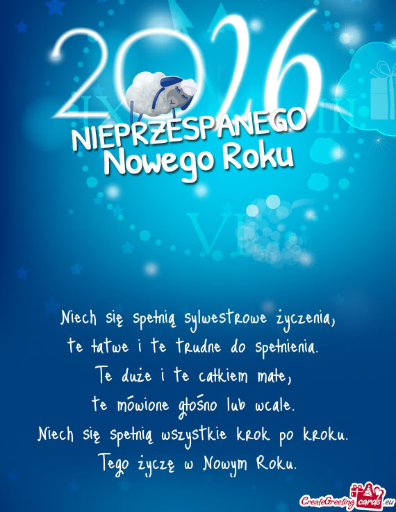 Niech się spełnią sylwestrowe życzenia,  te łatwe i te trudne do