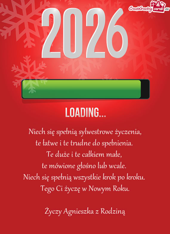 Niech się spełnią sylwestrowe życzenia,  te łatwe i te trudne do