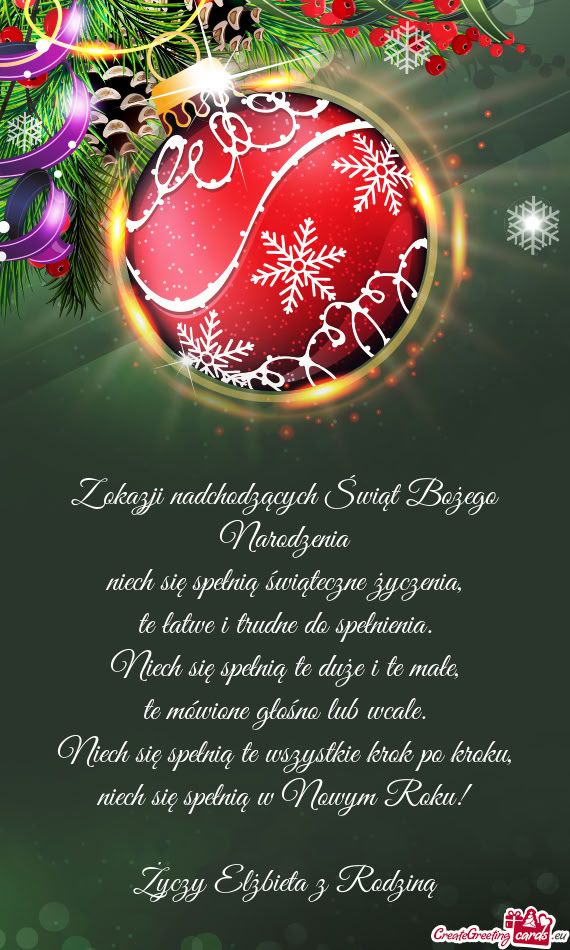 Niech się spełnią w Nowym Roku! Elżbieta z Rodziną