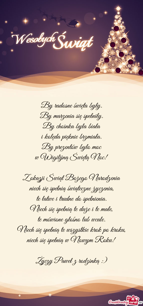 Niech się spełnią w Nowym Roku! Paweł z rodzinką