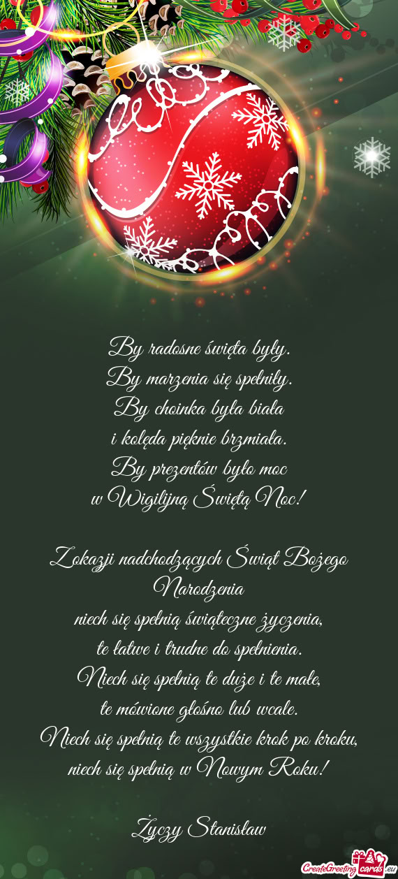 Niech się spełnią w Nowym Roku! Stanisław