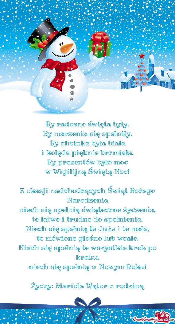 Niech się spełnią w Nowym Roku! Życzy