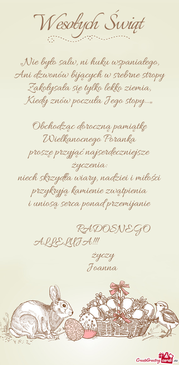 Niech skrzydła wiary