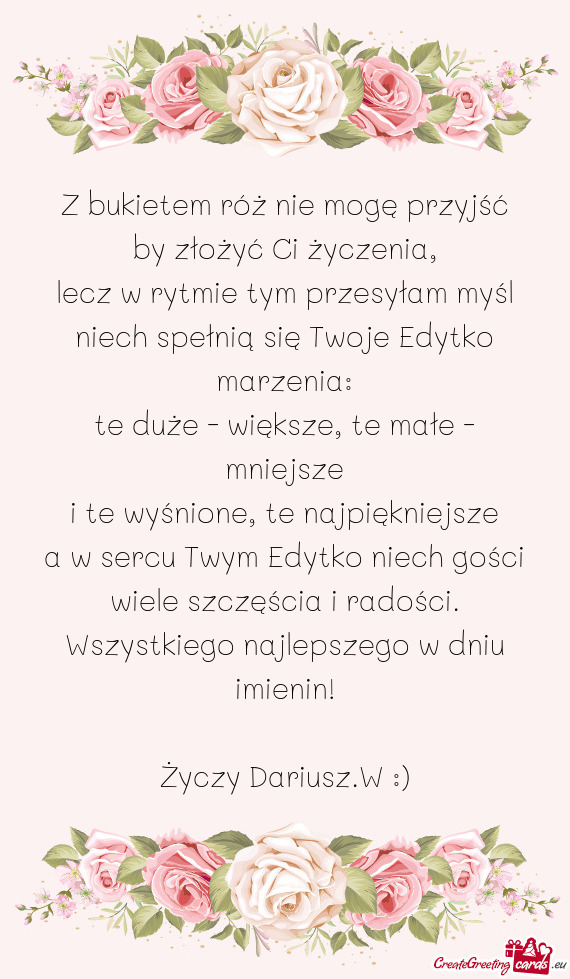 Niech spełnią się Twoje Edytko marzenia