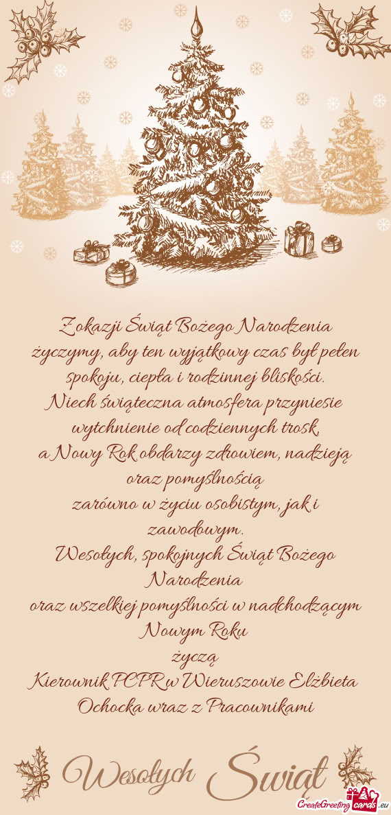 Niech świąteczna atmosfera przyniesie wytchnienie od codziennych trosk