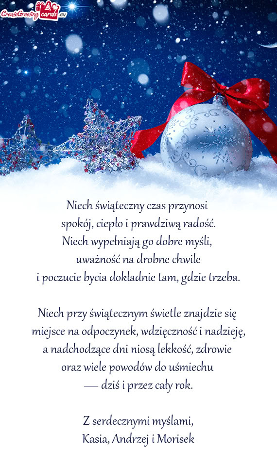 Niech świąteczny czas przynosi