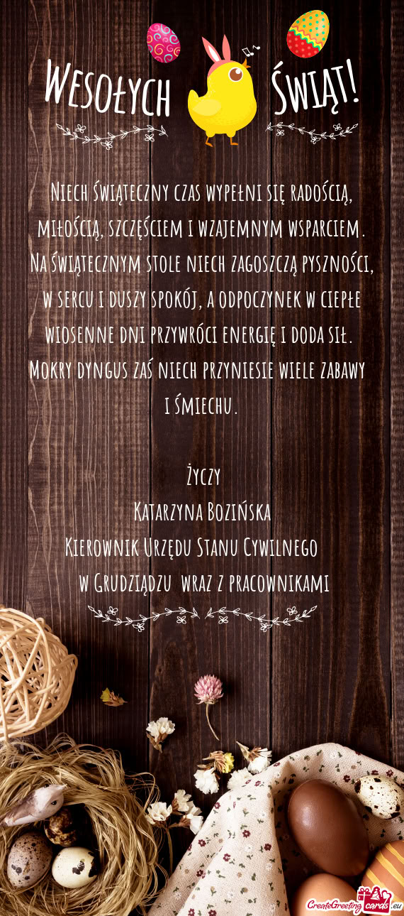 Niech świąteczny czas wypełni się radością, miłością, szczęściem i wzajemnym wsparciem