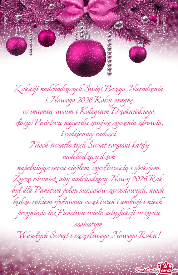 Niech światło tych Świat rozjaśni każdy nadchodzący dzień