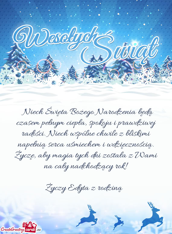 🎄 Niech Święta Bożego Narodzenia będą czasem pełnym ciepła, spokoju i prawdziwej radości