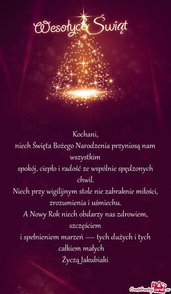 Niech Święta Bożego Narodzenia przyniosą nam wszystkim