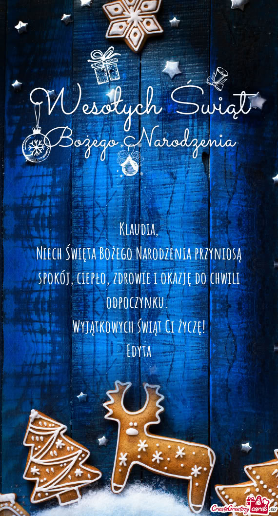 Niech Święta Bożego Narodzenia przyniosą spokój