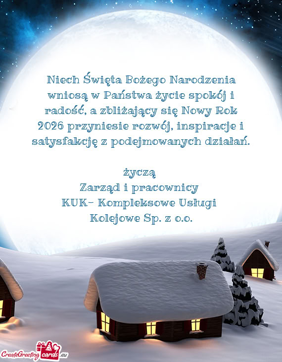 Niech Święta Bożego Narodzenia wniosą w Państwa życie spokój i radość