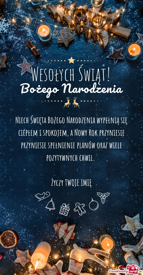 Niech Święta Bożego Narodzenia wypełnią się ciepłem i spokojem, a Nowy Rok przyniesie przynie