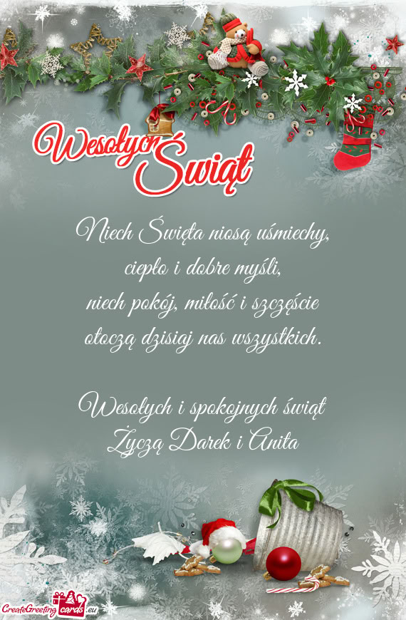 Niech Święta niosą uśmiechy