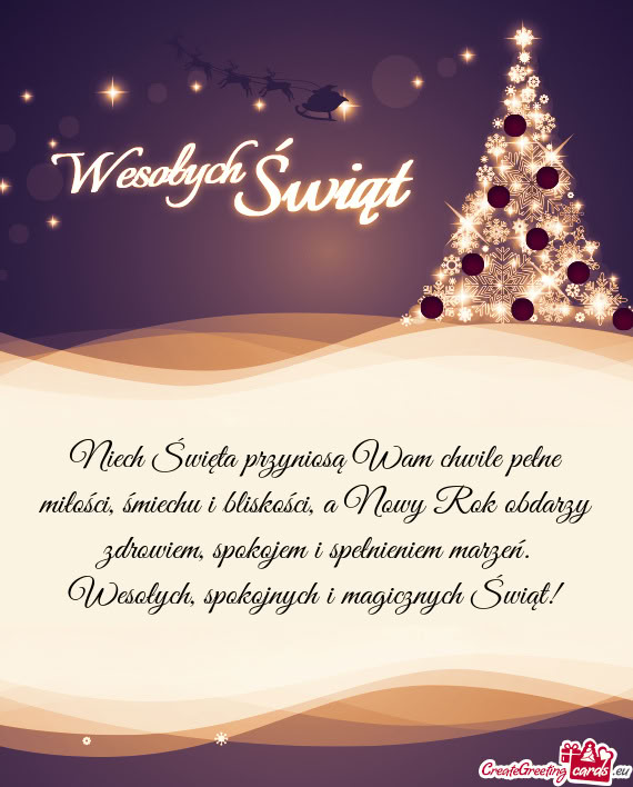 Niech Święta przyniosą Wam chwile pełne miłości, śmiechu i bliskości, a Nowy Rok obdarzy zdr