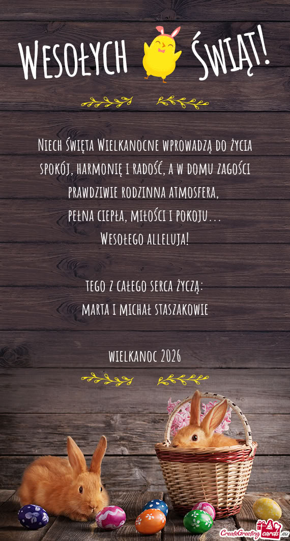 Niech święta Wielkanocne wprowadzą do życia