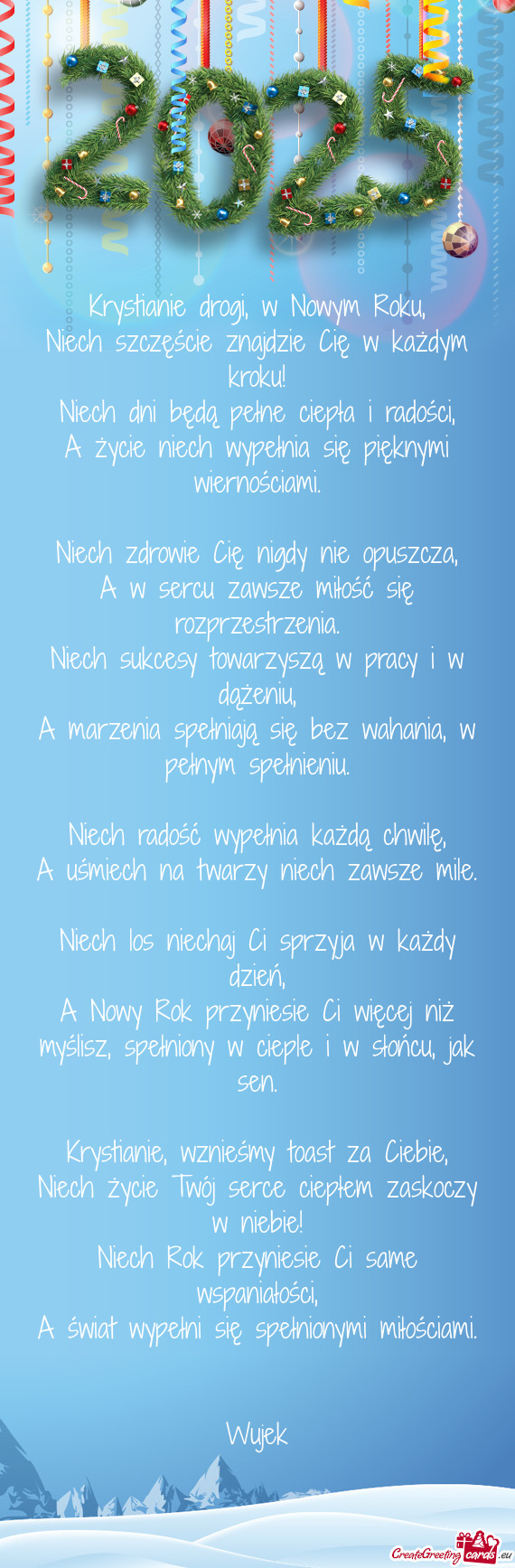 Niech szczęście znajdzie Cię w każdym kroku